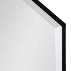 Miroir mural décoratif en métal Roycen, 10"x42" – Fini noir