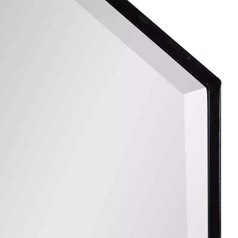 Miroir mural décoratif en métal Roycen, 10"x42" – Fini noir