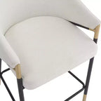 Christopher Knight Home Kalysta Tabourets de comptoir rembourrés en métal moderne avec accoudoirs incurvés (lot de 2)