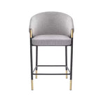 Christopher Knight Home Kalysta Tabourets de comptoir rembourrés en métal moderne avec accoudoirs incurvés (lot de 2)