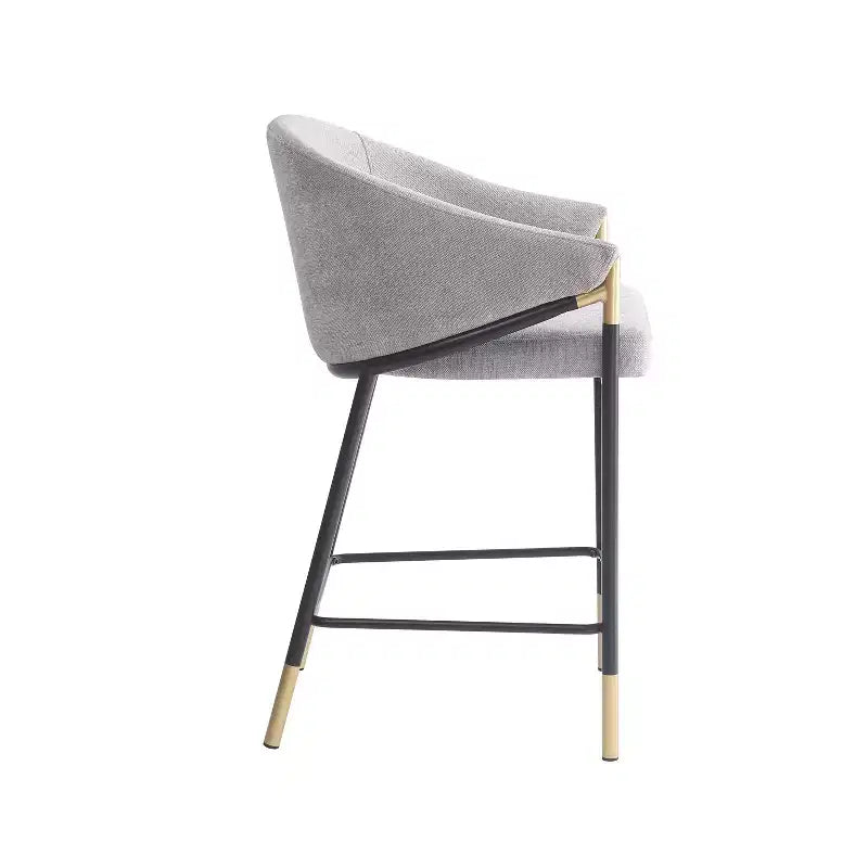Christopher Knight Home Kalysta Tabourets de comptoir rembourrés en métal moderne avec accoudoirs incurvés (lot de 2)