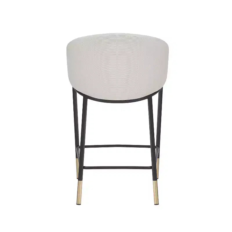 Christopher Knight Home Kalysta Tabourets de comptoir rembourrés en métal moderne avec accoudoirs incurvés (lot de 2)