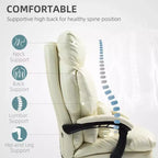 Chaise de bureau inclinable à dossier haut avec repose-pieds – Rembourrage en cuir PU