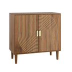 Armoire de rangement d'appoint 2 portes à motif gravé – Style moderne