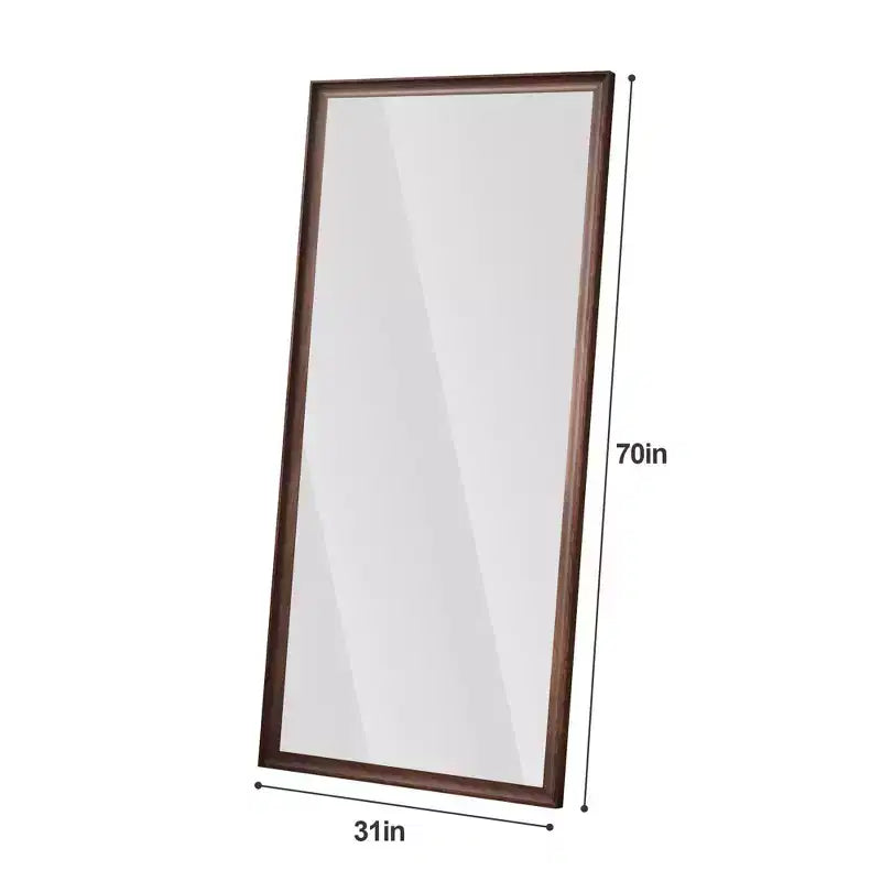Miroir contemporain pleine longueur de 70 po – Cadre en bois minimaliste