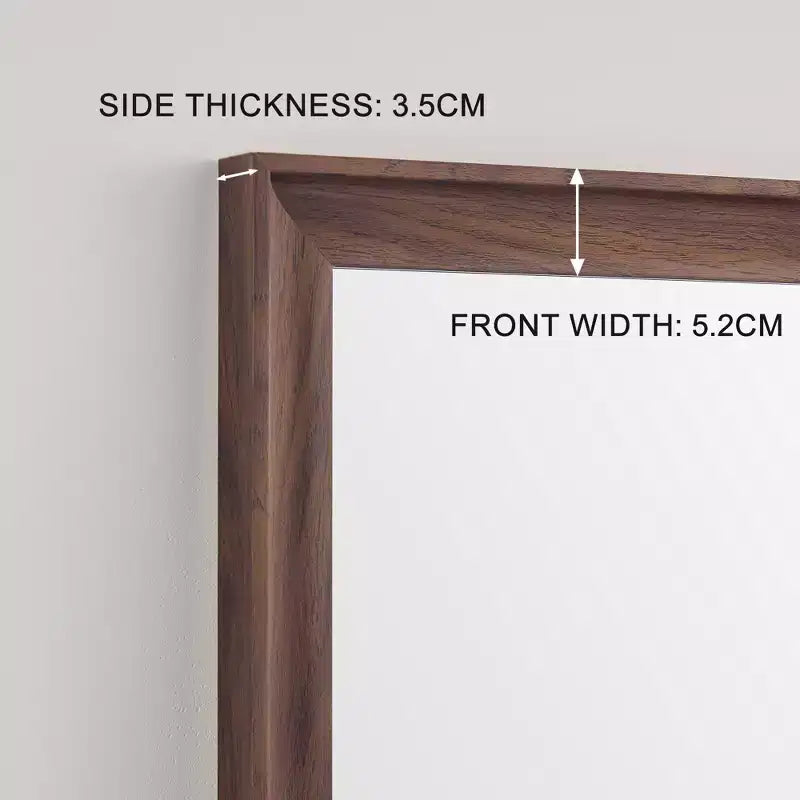 Miroir contemporain pleine longueur de 70 po – Cadre en bois minimaliste