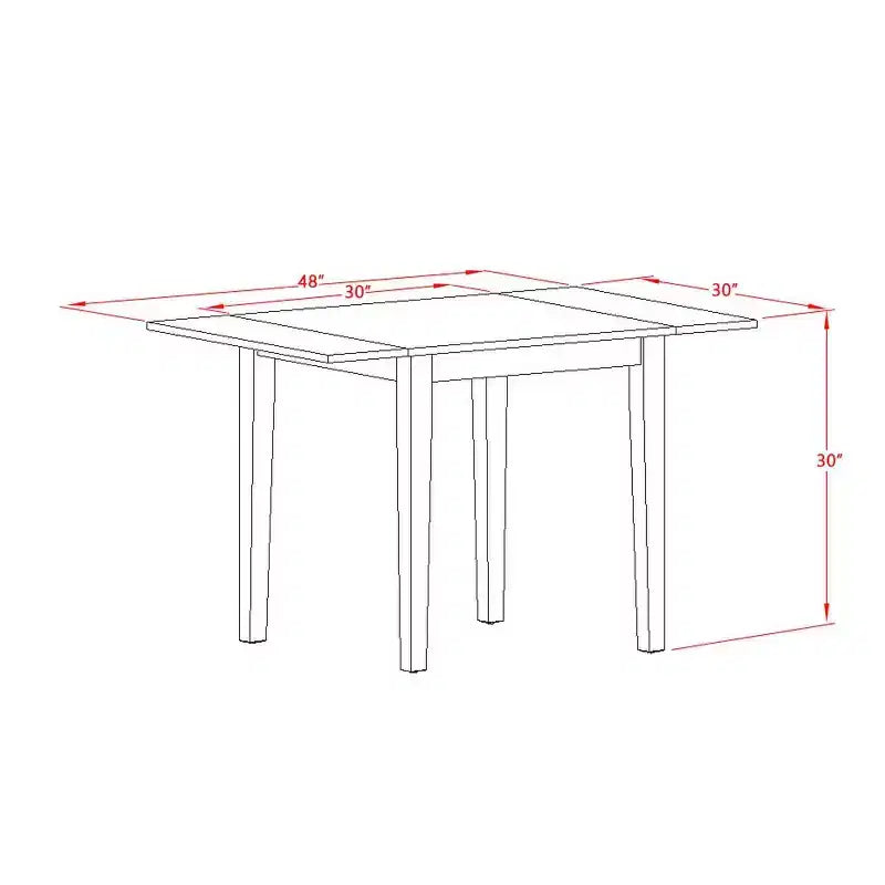HomeStock – Ensemble de salle à manger 3 pièces en bois massif avec dessus en lin blanc