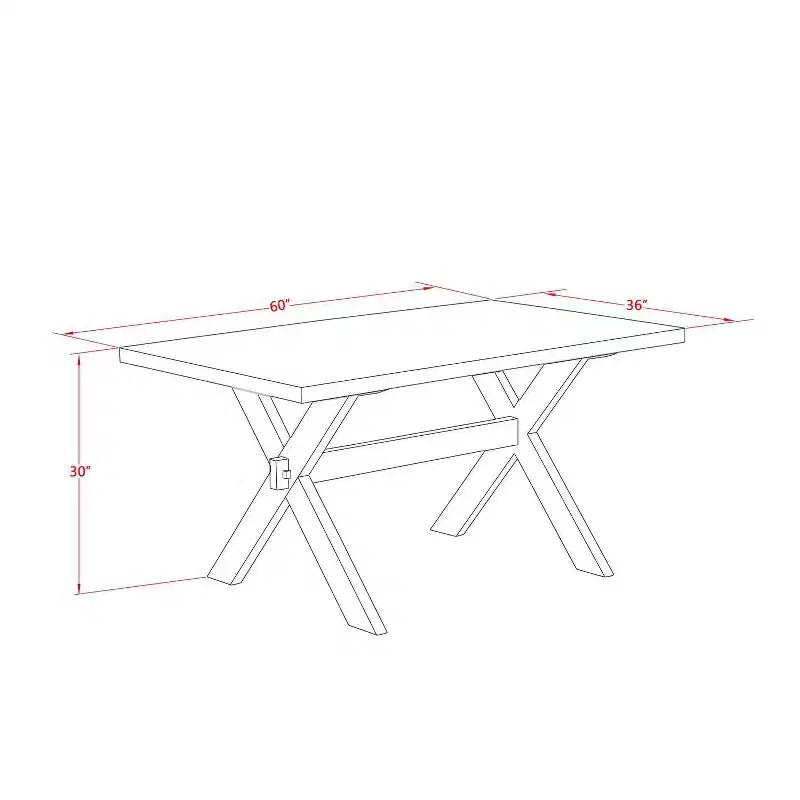 HomeStock Table de salle à manger 7 pièces avec plateau en bois massif, finition lin blanc brossé et 6 chaises