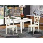 Ensemble de salle à manger 3 pièces avec table carrée – Table de bistrot et chaises modernes