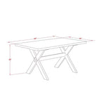 Ensemble de salle à manger HomeStock 5 pièces, table avec plateau en bois massif finition chêne naturel et 4 chaises