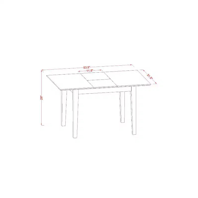 Ensemble de salle à manger table et chaises - Design Art Nouveau - Table de cuisine avec rallonge