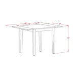 Ensemble de salle à manger 5 pièces en bois massif noir et cerisier – Table rectangulaire à rallonges, 4 places