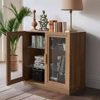 Dovelina 31 Meubles de rangement décoratifs en bois, Armoire autonome polyvalente, Meuble d'appoint de style rustique