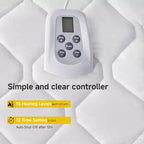 MAYEERTY Surmatelas Chauffant Extra Large Double Commande 12 Niveaux de Chaleur Arrêt Automatique 12 Heures