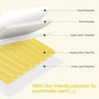 MAYEERTY Surmatelas Chauffant Extra Large Double Commande 12 Niveaux de Chaleur Arrêt Automatique 12 Heures