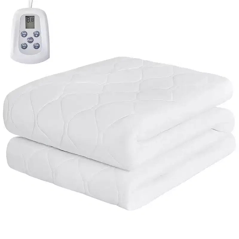 MAYEERTY Surmatelas Chauffant Extra Large Double Commande 12 Niveaux de Chaleur Arrêt Automatique 12 Heures