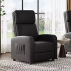 Fauteuil inclinable pour adultes, fauteuil de lecture rembourré avec poche latérale, canapé simple réglable, siège de cinéma maison pour salon