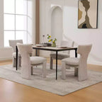 Lot de 4 chaises de salle à manger modernes rembourrées avec pieds en bois, chaises d'appoint élégantes sans accoudoirs pour salle à manger, cuisine ou salon-Panipeachy