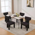 Lot de 4 chaises de salle à manger modernes rembourrées avec pieds en bois, chaises d'appoint élégantes sans accoudoirs pour salle à manger, cuisine ou salon-Panipeachy