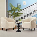 Fauteuil club en velours côtelé Accent Barrel, fauteuil élégant avec dossier confortable pour le salon, la chambre, la salle de réception, le bureau (beige)