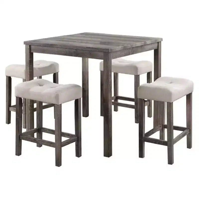Ensemble de salle à manger 5 pièces à hauteur de comptoir avec 4 tabourets