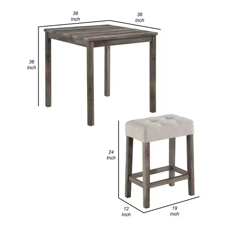 Ensemble de salle à manger 5 pièces à hauteur de comptoir avec 4 tabourets