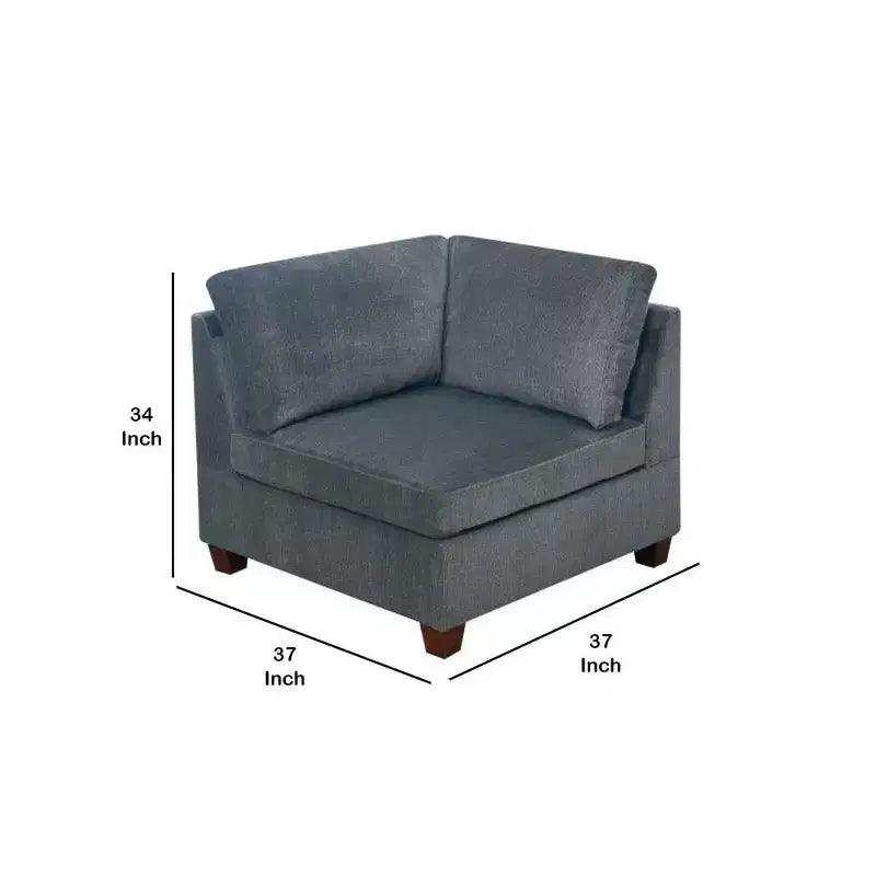 Coin de canapé d'angle en tissu rembourré de 37" – Élément de sectionnel