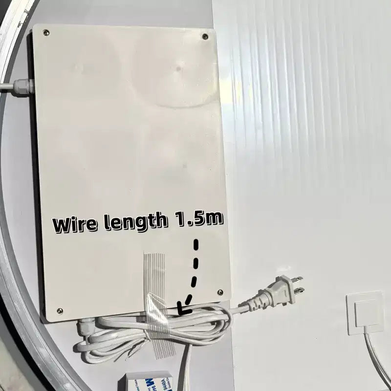 Miroir de courtoisie de salle de bain à LED de 28 x 60 pouces avec trois couleurs dimmables et fonction anti-buée à une touche