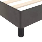 Cadre de lit Velours gris foncé (100 % polyester), Contreplaqué, Bois d'ingénierie