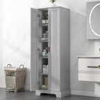 MAYEERTY Meuble de Rangement Blanc 2 Portes Étagère Réglable MDF