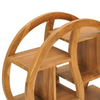 vidaXL Meuble avec étagère Yin Yang, armoire de rangement de couloir en bois de teck massif