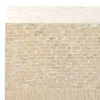 Table basse rectangulaire Scarlett – Finition naturelle et argentée