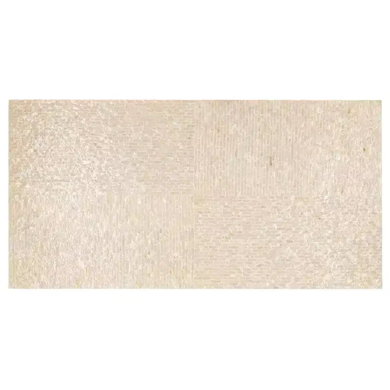 Table basse rectangulaire Scarlett – Finition naturelle et argentée