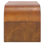 Table basse incurvée Liasonya – Bois et MDF, design moderne