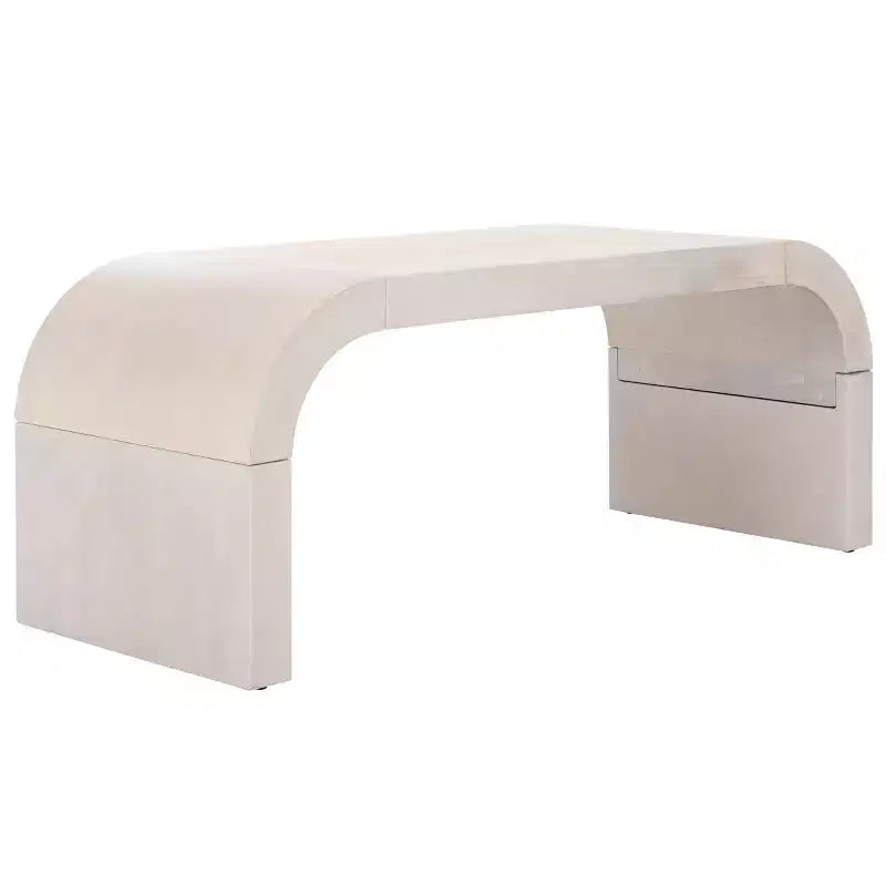 Table basse incurvée Liasonya – Bois et MDF, design moderne