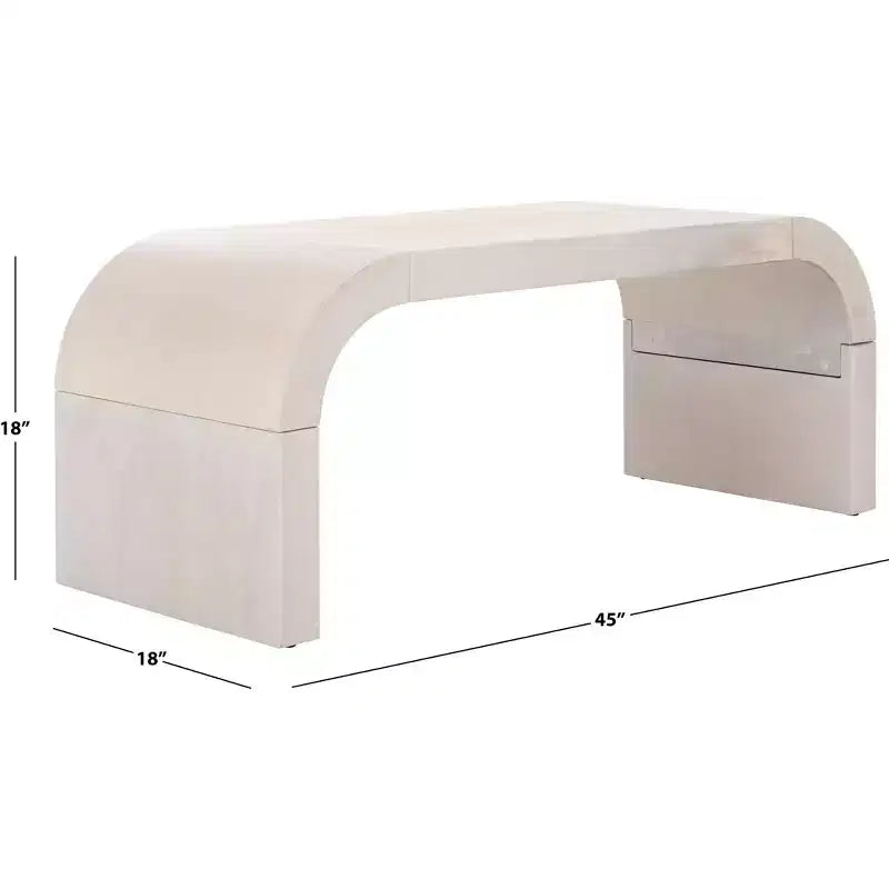 Table basse incurvée Liasonya – Bois et MDF, design moderne