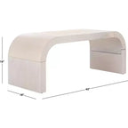 Table basse incurvée Liasonya – Bois et MDF, design moderne