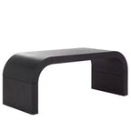 Table basse incurvée Liasonya – Bois et MDF, design moderne