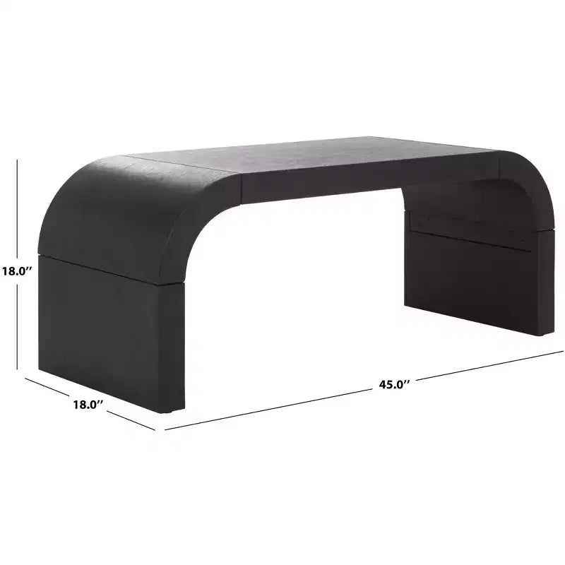 Table basse incurvée Liasonya – Bois et MDF, design moderne