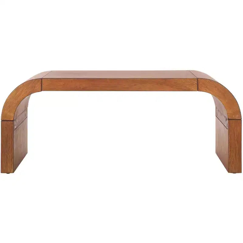 Table basse incurvée Liasonya – Bois et MDF, design moderne