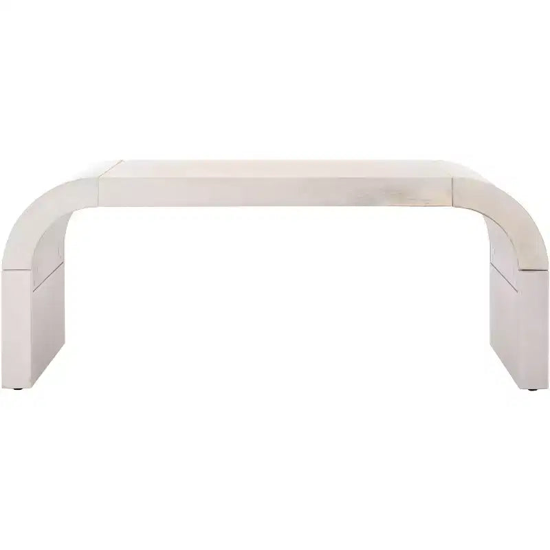 Table basse incurvée Liasonya – Bois et MDF, design moderne