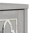 Meuble de salle de bain autoportant Galano avec portes miroir en chêne gris poussière 25 L 11,7 P 32 H