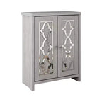 Meuble de salle de bain autoportant Galano avec portes miroir en chêne gris poussière 25 L 11,7 P 32 H
