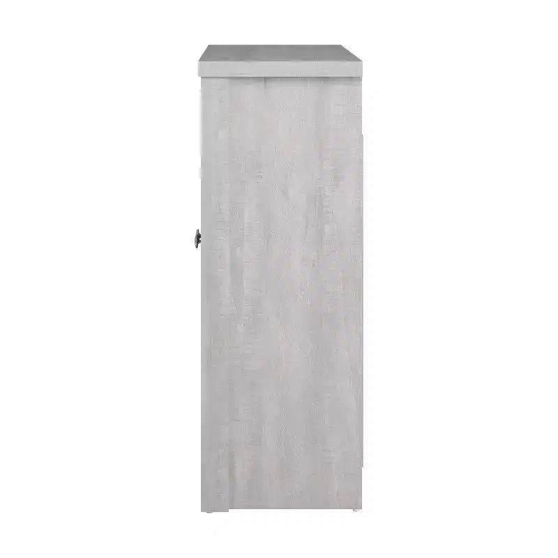 Meuble de salle de bain autoportant Galano avec portes miroir en chêne gris poussière 25 L 11,7 P 32 H