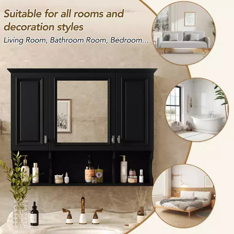 Armoire de toilette murale de 28,7" avec miroir