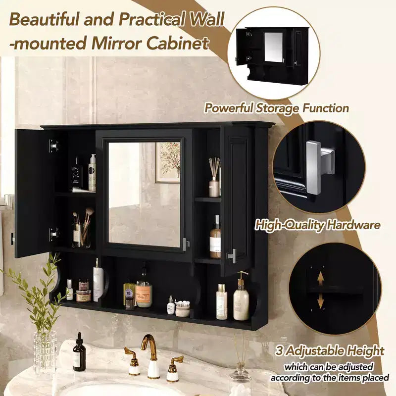 Armoire de toilette murale de 28,7" avec miroir