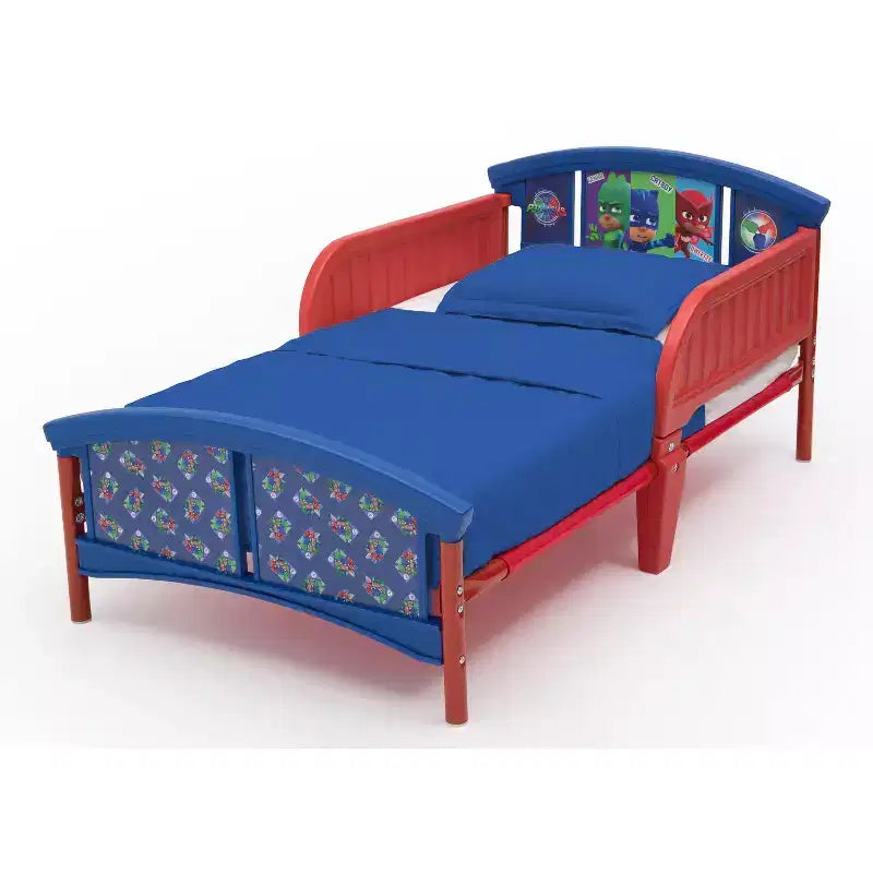 Lit pour tout-petit Pyjamasques – Meuble de chambre d'enfant avec autocollants de personnages