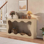 63 Long Farmhouse Console Table with Storage, Narrow Entryway Sofa Table for Hallway, Foyer & Living Room,Wooden Industrial Accent Table