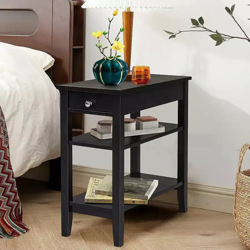 Lot de 2 tables d'appoint à trois niveaux – Table de canapé et table de chevet