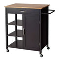 Costway Mobile Kitchen Island Cart Serving Utility Trolley Drawer Shelf Towel Rack